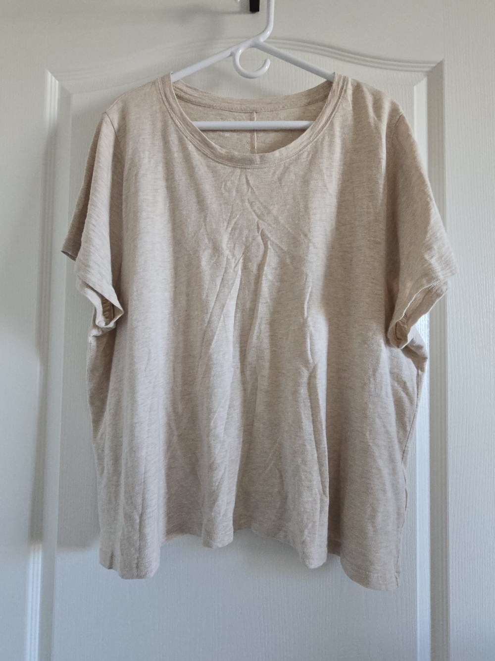 J. Crew Women's Girlfriend Tee in Light Beige